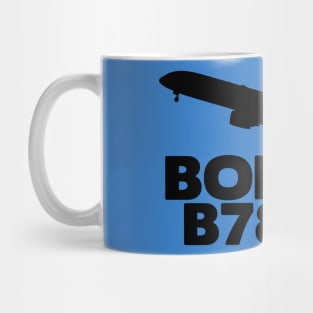 Boeing B787-9 Silhouette Print (Black) Mug